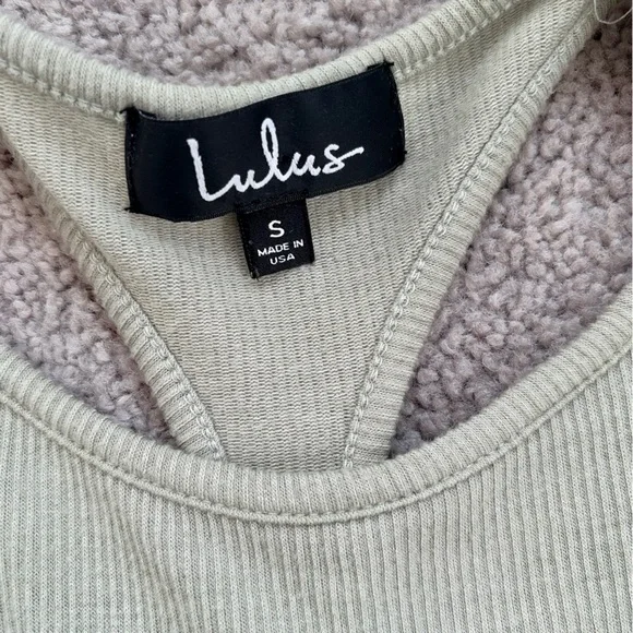 Lulu's Light Sage Ribbed Racerback Tank - Picture 2 of 3